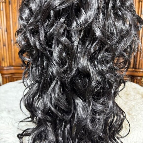 Pazazz PL-Judi Designer Collection 27" Lace Front Wavy Color 1B Synthetic Wig - Picture 14 of 16